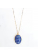 Collier Scarabée en Lapis Lazuli par au fil de lo